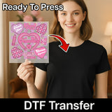 a woman holding up a card with the words ready to press