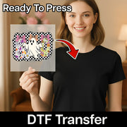 Boo Ghost Halloween Design DTF Transfer - InkMerge Heat Press Design