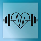 Heart Barbell Fitness Design DTF Transfer - InkMerge Heat Press Design