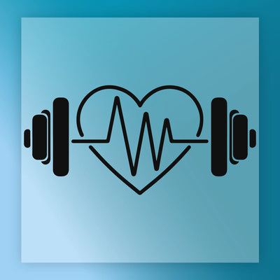 Heart Barbell Fitness Design - Ready to Press - InkMerge DTF Transfer