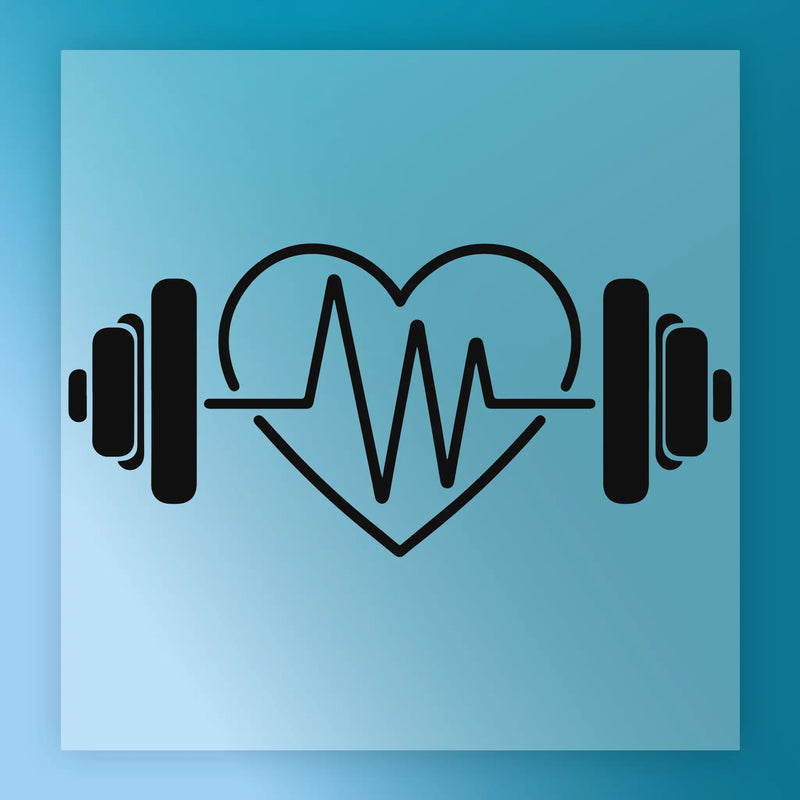 Heart Barbell Fitness Design - Ready to Press - InkMerge DTF Transfer