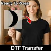 Crescent Moon Mystical Design DTF Transfer - InkMerge Heat Press Design