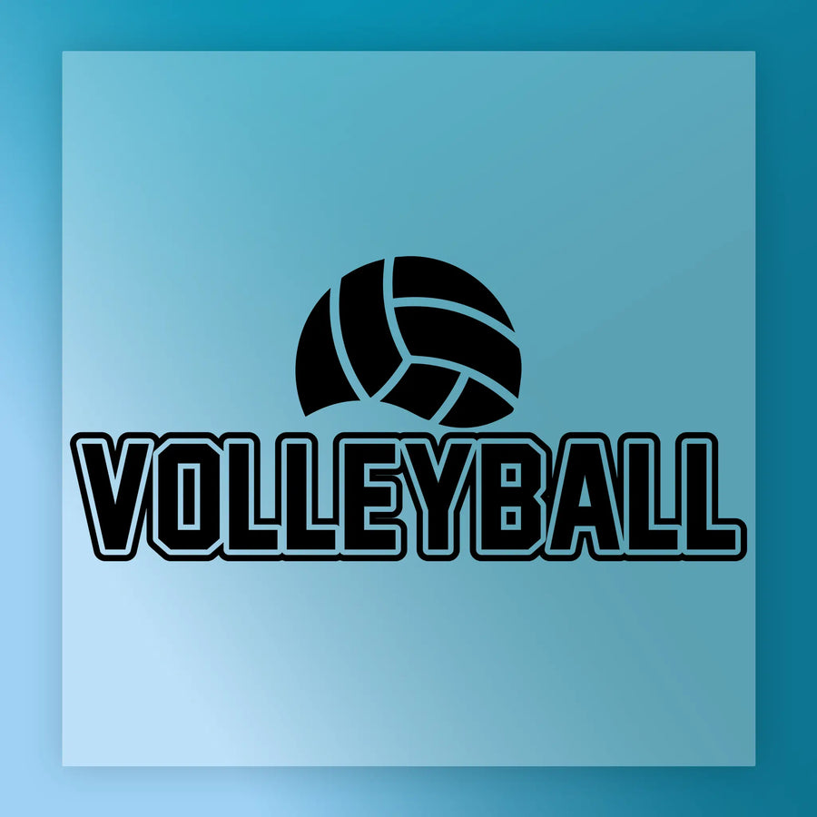 a volleyball and the word "VOLLEYBALL" written in bold, black letters.