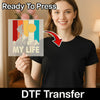 Retro Vertical Stripes Design - Ready to Press - InkMerge DTF Transfer