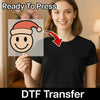 Smiley Face Santa Hat Design - Ready to Press - InkMerge DTF Transfer