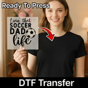 Livin' That Soccer Mom Life DTF Transfer - InkMerge Heat Press Design