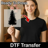 Christmas Tree Silhouette DTF Transfer - InkMerge Heat Press Design