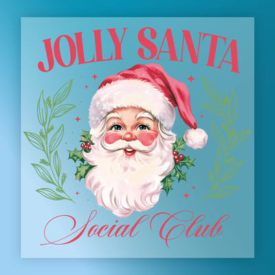 Jolly Santa Social Club Design - Ready to Press - InkMerge DTF Transfer