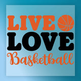 Live Love Basketball DTF Transfer - InkMerge Heat Press Design