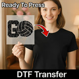 Grunge Go  Volleyball DTF Transfer - InkMerge Heat Press Design