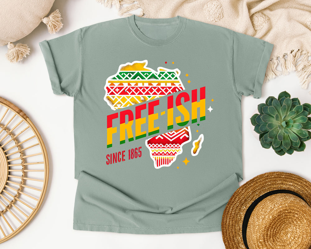 Free-Ish Since 1865 graphic tee in Bay Comfort Colors 1717