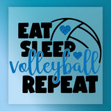 Eat Sleep Volleyball Repeat DTF Transfer - InkMerge Heat Press Design