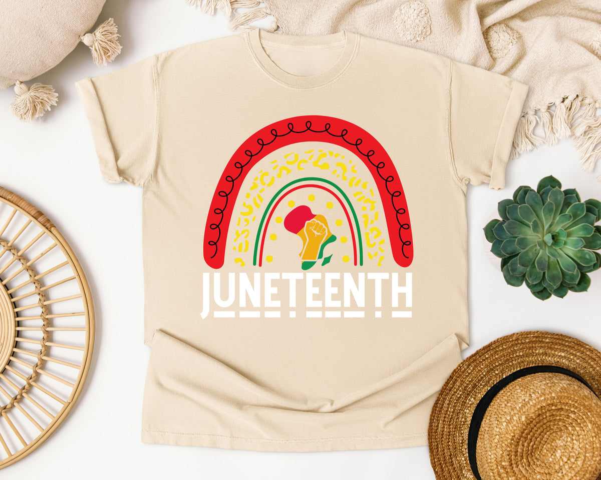 Juneteenth Rainbow Fist Comfort Colors Shirt