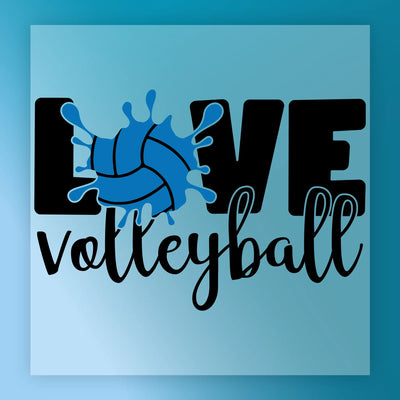 LOVE Volleyball Splash Design - Ready to Press - InkMerge DTF Transfer