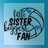 Little Sister Biggest Fan Volleyball Design DTF Transfer - InkMerge Heat Press Design