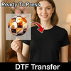 Watercolor Soccer Ball Art - Ready to Press - InkMerge DTF Transfer