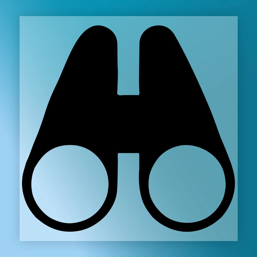 Binoculars Silhouette Adventure DTF Transfer - InkMerge Heat Press Design