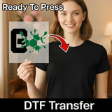 Energetic Soccer Splash Letter E Design DTF Transfer - InkMerge Heat Press Design