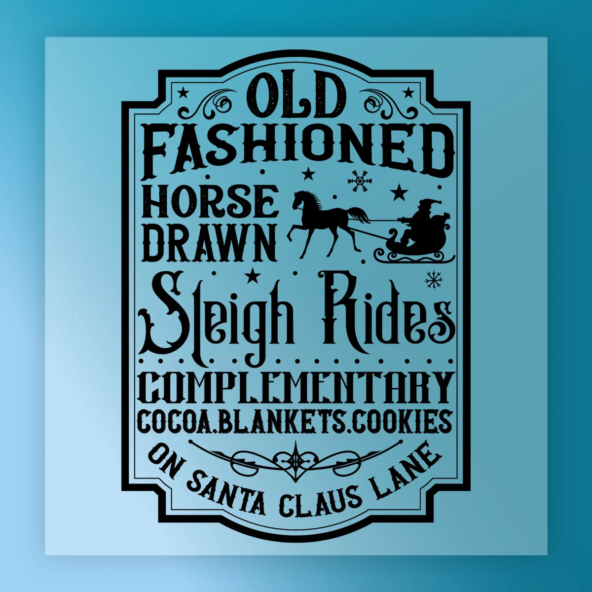 Old Fashioned Horse Drawn Sleigh Rides Custom Design