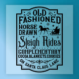 InkMerge’s Old Fashioned Horse Drawn Sleigh Rides Custom Design features vintage-inspired silhouettes and flourishes—ideal for DTF transfers or custom apparel, capturing cozy cocoa, cookies, and holiday spirit on Santa Claus Lane.