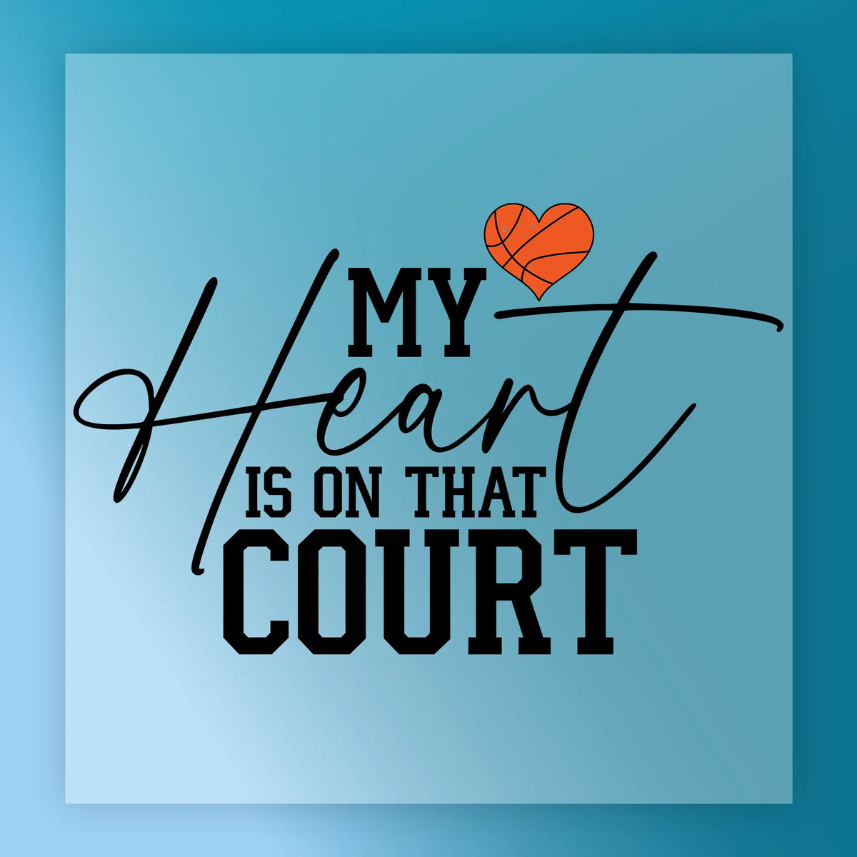 Heart on Basketball Court