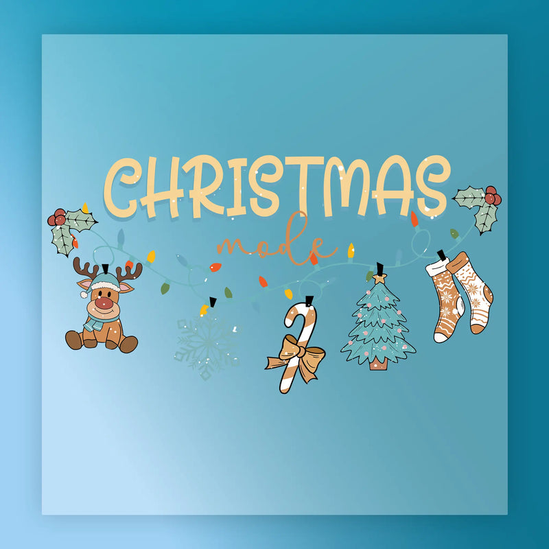 Christmas Mode Festive Design - Ready to Press - InkMerge DTF Transfer