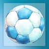 Watercolor Soccer Ball Art - Ready to Press - InkMerge DTF Transfer