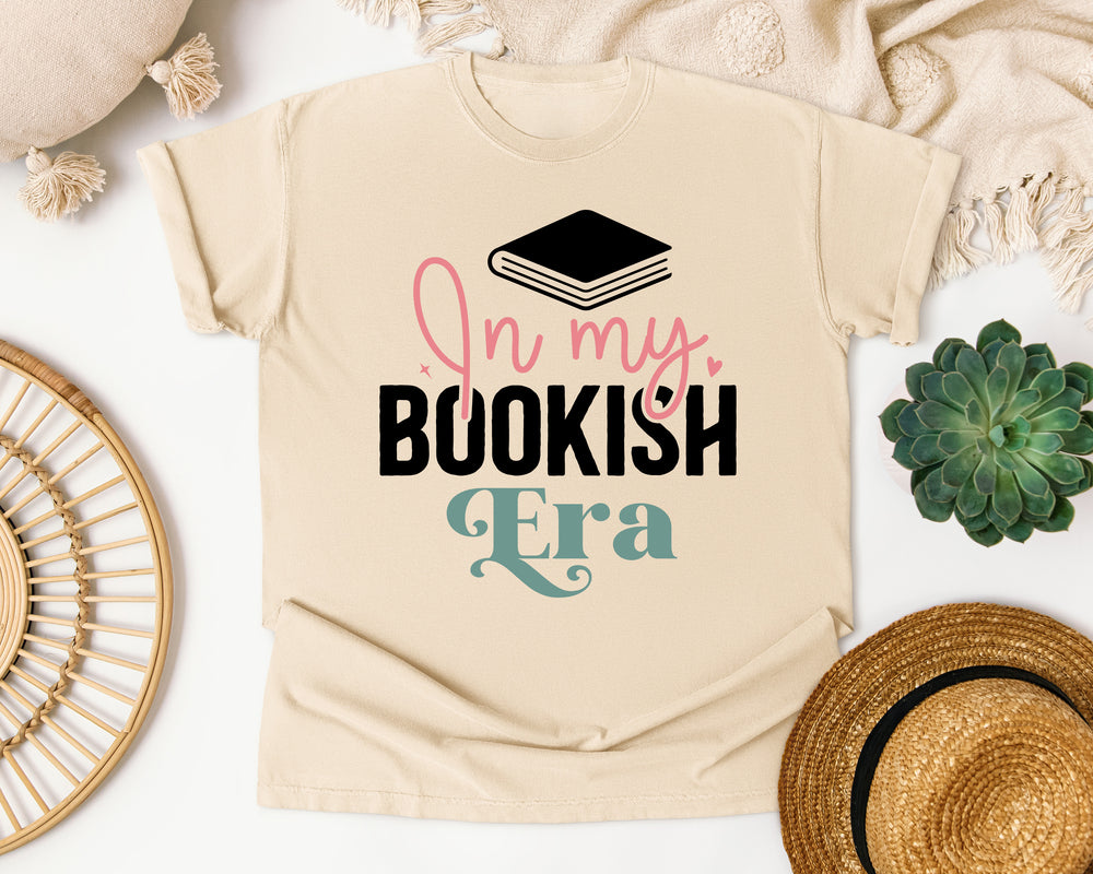 In My Bookish Era graphic tee in Ivory Comfort Colors 1717