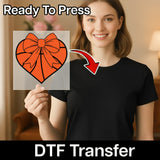 Heart Basketball Passion Design DTF Transfer - InkMerge Heat Press Design