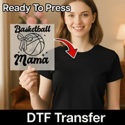 Basketball Mama with Bow Design DTF Transfer - InkMerge Heat Press Design