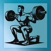 Muscular Squat Barbell Design - Ready to Press - InkMerge DTF Transfer