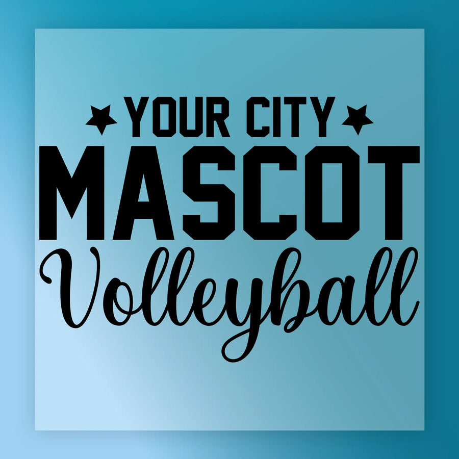 a logo for "Your City Mascot Volleyball".