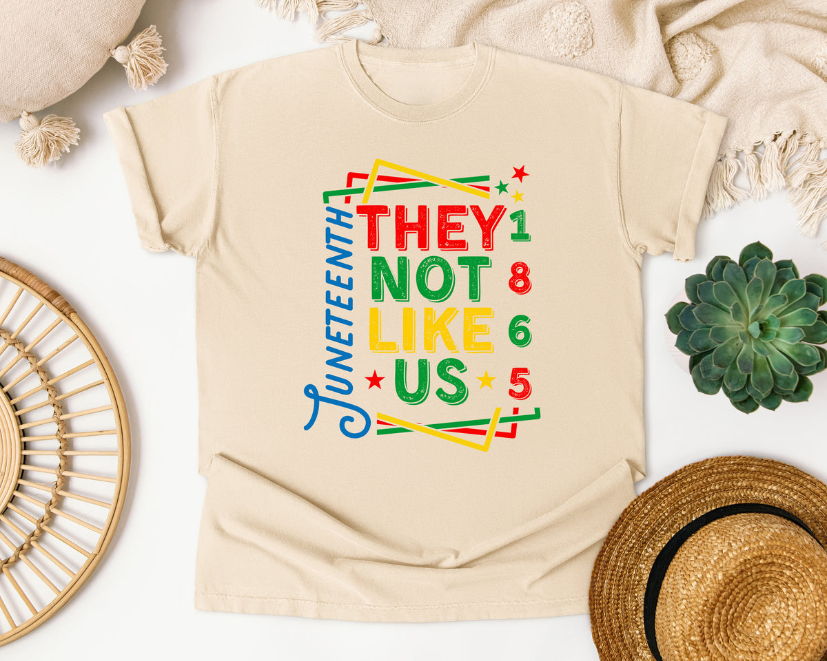 Juneteenth 1865 They Not Like Us Comfort Colors Shirt