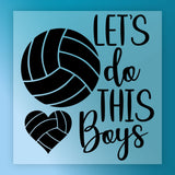 Let's Do This Boys Volleyball Heart Design DTF Transfer - InkMerge Heat Press Design