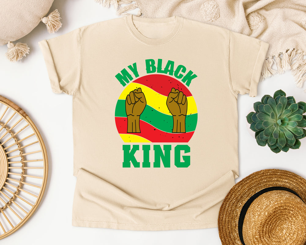 My Black King graphic tee in Ivory Comfort Colors 1717