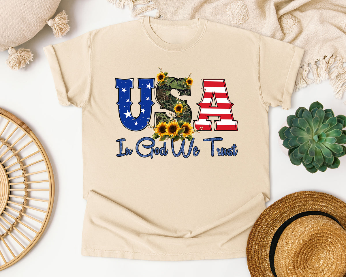 USA In God We Trust Comfort Colors Shirt