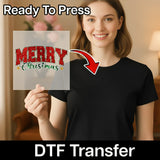 MERRY Christmas Festive Design DTF Transfer - InkMerge Heat Press Design