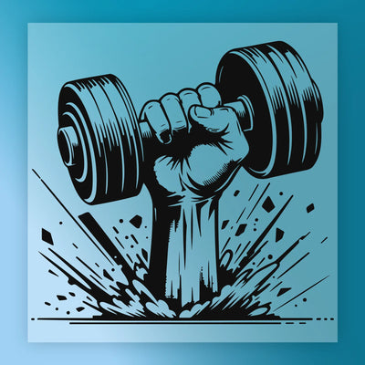 Explosive Strength Dumbbell Design - Ready to Press - InkMerge DTF Transfer