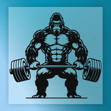 Gorilla Lifting Barbell Design DTF Transfer - InkMerge Heat Press Design