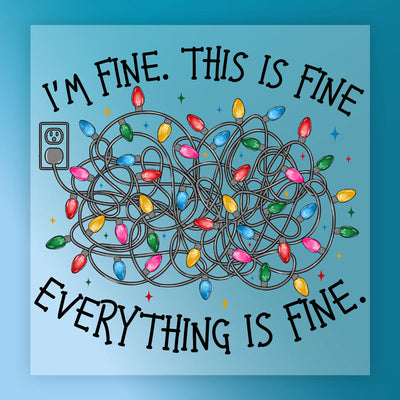 Funny Christmas Chaos Lights Design - Ready to Press - InkMerge DTF Transfer