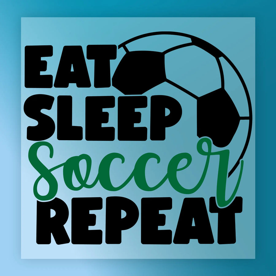 Eat Sleep Soccer Repeat DTF Transfer - InkMerge Heat Press Design
