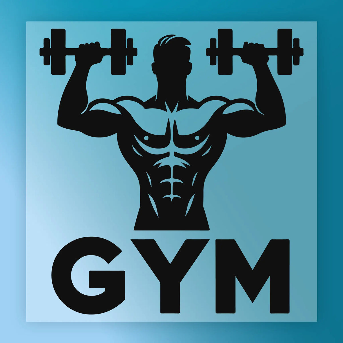 Muscular Silhouette Gym Design