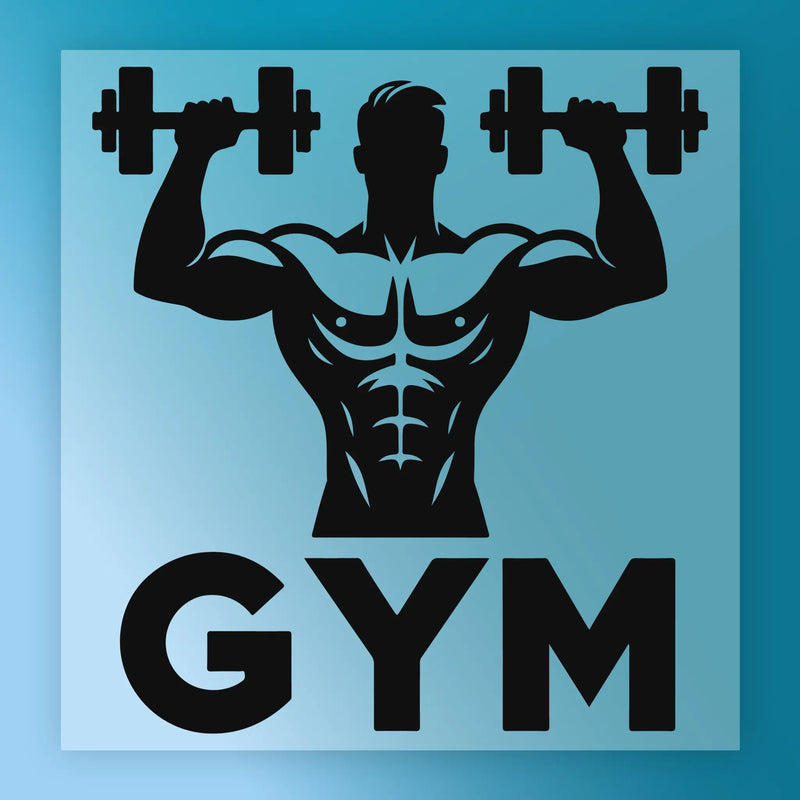 Muscular Silhouette Gym Design - Ready to Press - InkMerge DTF Transfer