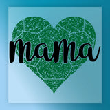 Mama Soccer Heart Design DTF Transfer - InkMerge Heat Press Design