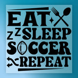 Eat Sleep Soccer Repeat Custom  Design DTF Transfer - InkMerge Heat Press Design
