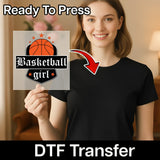 Basketball Girl Empowerment Design DTF Transfer - InkMerge Heat Press Design