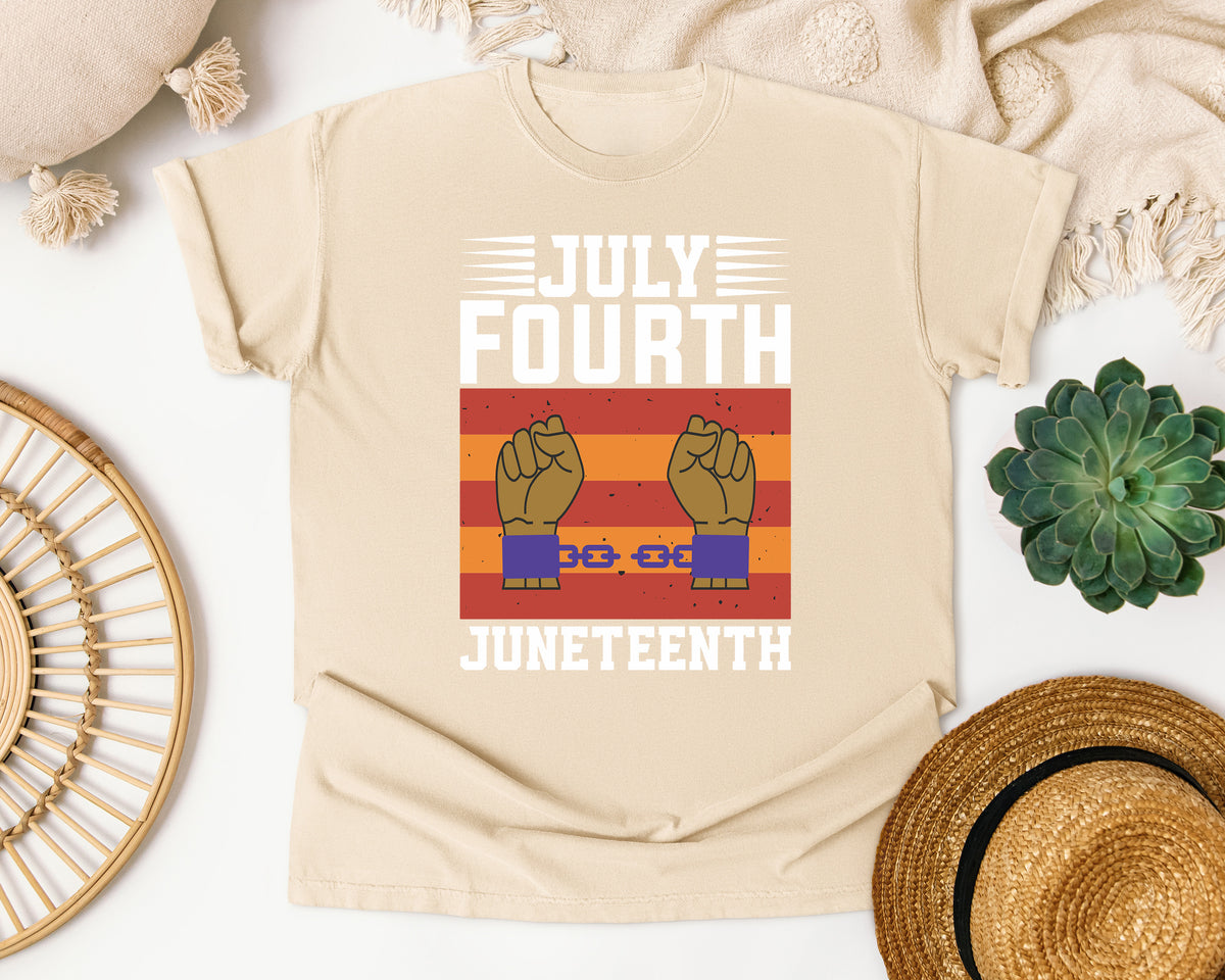 July Fourth Juneteenth Fists Comfort Colors Shirt