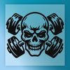 Skull Dumbbell Design - Ready to Press - InkMerge DTF Transfer