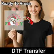 Feelin Kinda Frosty Snowman Custom Design DTF Transfer - InkMerge Heat Press Design