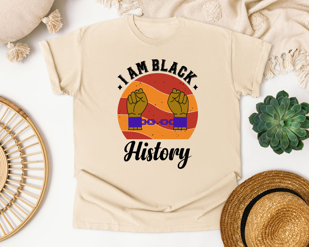 I Am Black History graphic tee in Ivory Comfort Colors 1717